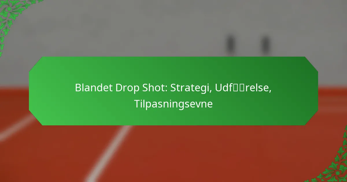 Blandet Drop Shot: Strategi, Udførelse, Tilpasningsevne