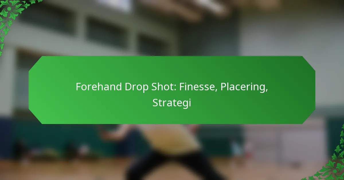 Forehand Drop Shot: Finesse, Placering, Strategi