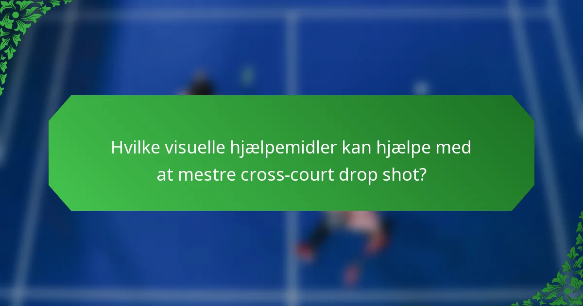 Hvilke visuelle hjælpemidler kan hjælpe med at mestre cross-court drop shot?